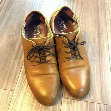 가죽 신발 26.0cm 상당 카멜 브라운 SHIPS JET BLUE