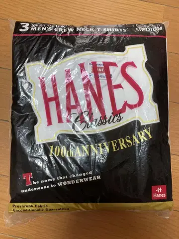 Hanes 100th Anniversary T-Shirt 2장 세트 M