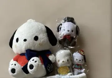 산리오 포차코 봉제 인형 모음 4점