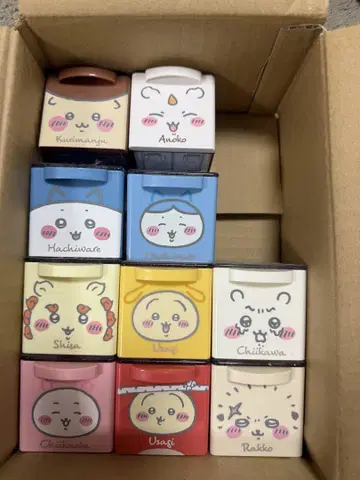 치이카와(먼작귀) 잡화 케이스 10개 & 미니 손수건 타월 21개