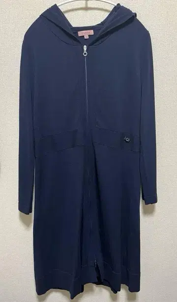TOCCA 네이비 더블 지퍼 롱 후드티 XS