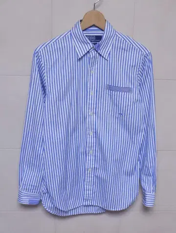 새상품급 랄프 로렌 CLASSIC FIT 덧댐 가공 스트라이프 셔츠 S