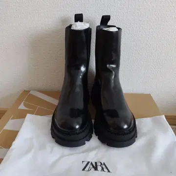 ZARA 트랙 밑창 첼시 부츠 38
