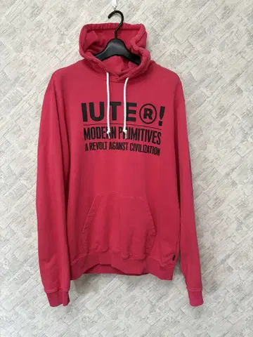 IUTER 핑크 후드 부착 후드티 M 밀라노 발 MADE IN ITALY