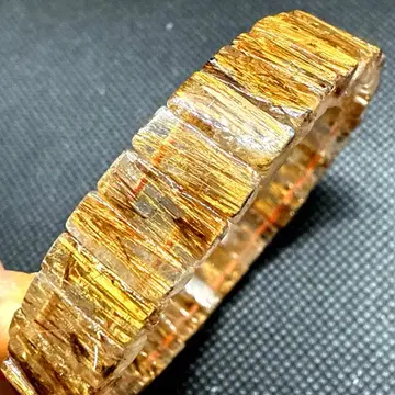 타이거 루틸 쿼츠 뱅글 11mm 팔찌 천연 금전운