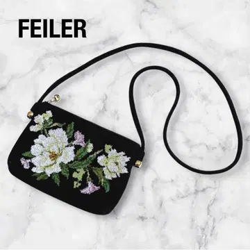 새상품급 FEILER 페이 라샤스 숄더백 치자꽃 블랙