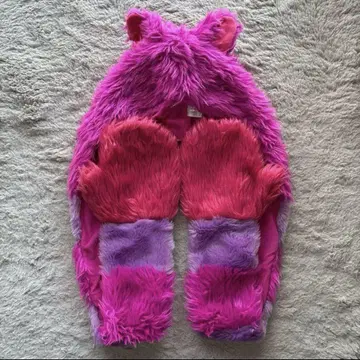 체셔 고양이 후드 부착 머플러 도쿄 디즈니 리조트 머플러 팬캡