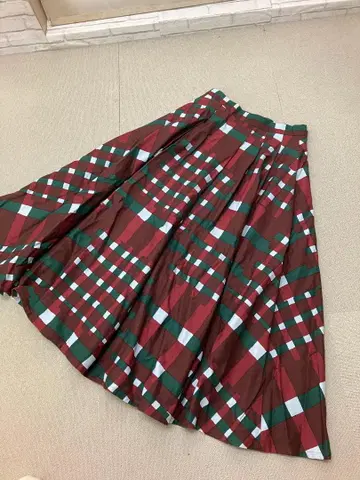 ( K09059 ) Lucruca 루카 롱 스커트 체크 38