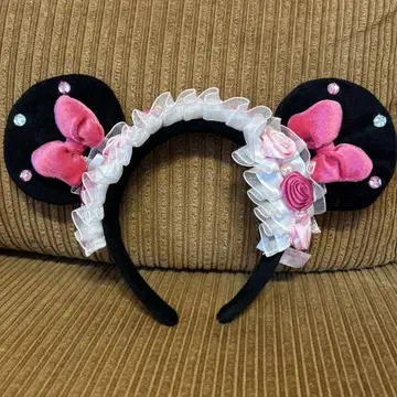 미니 귀 머리띠 꽃 장식 포함