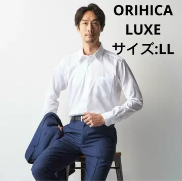 ORIHICA LUXE LINE 셔츠 레귤러 카라 직조 무늬 무지