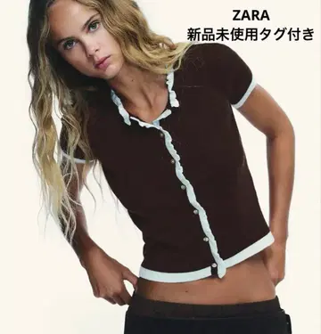 ZARA 자라 미사용 새상품 대비 니트 숏 슬리브 자켓 니트