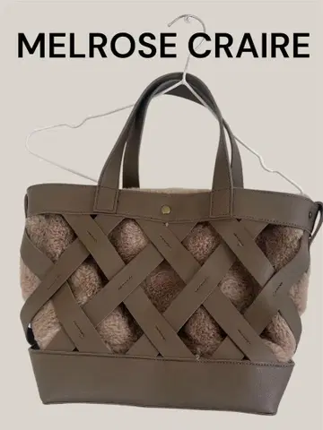 새상품급 MELROSE CRAIRE 뜨개질 퍼 토트백