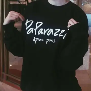 에피 Paparazzi 로고 블랙 맨투맨