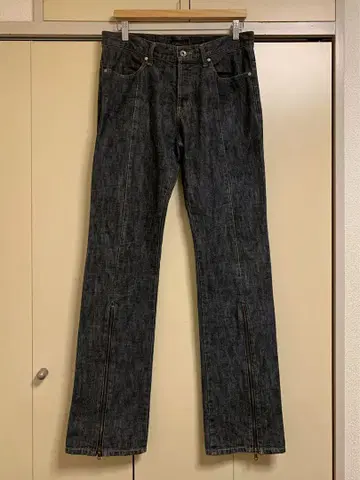 MORGAN HOMME 밑단 지퍼 플레어 데님 flared jeans