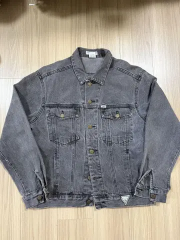 90s GUESS 데님 트래커 블랙 made in usa