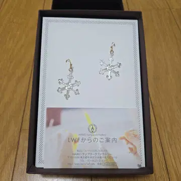HARIO 눈꽃 결정형 귀걸이 골드 후크