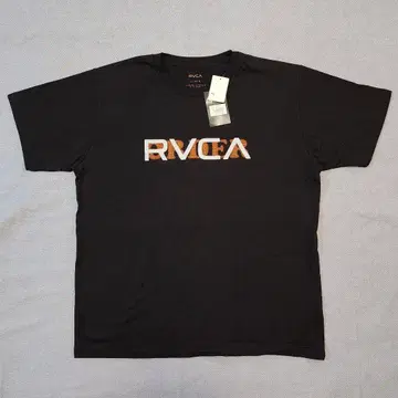 RVCA 루카 반팔 티셔츠 블랙 로고 프린트 L 사이즈 미사용
