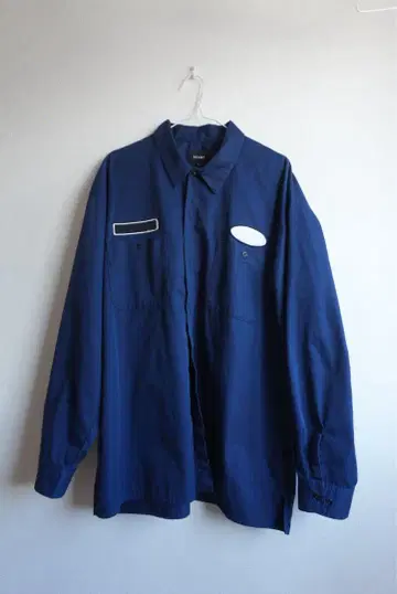 BEAMS 네이비 긴팔 셔츠 L