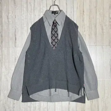 코디 세트 새틴 넥타이 셔츠 긴팔 넥타이 페이즐리 버튼 다운