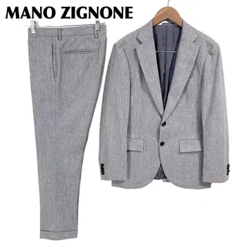 MANO ZIGNONE 원단 슈퍼100s 남성용 수트 셋업 그레이