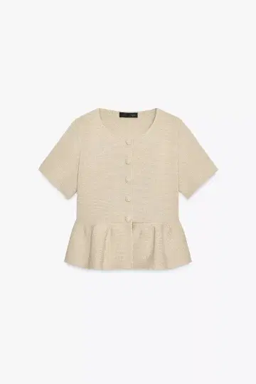 ZARA 페플럼 숏 슬리브 니트 자켓