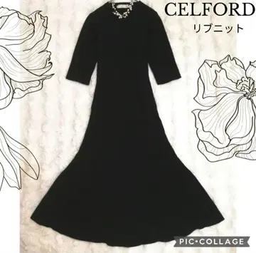 새상품급 CELFORD 셀포드 디자인 리브 니트 롱 원피스