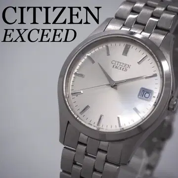 256 CITIZEN EXCEED 남성용 시계 데이트 화이트 실버