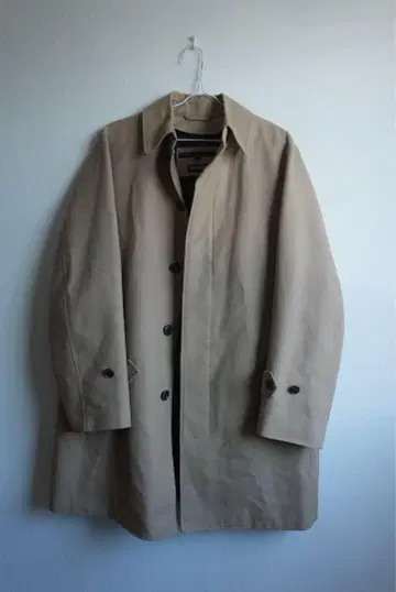 BEAMS 베이지 트렌치코트 퀼팅 안감