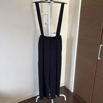네이비 살로펫 스트레이트 팬츠