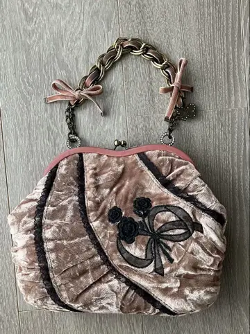 ANNA SUI 벨벳 조 체인 백