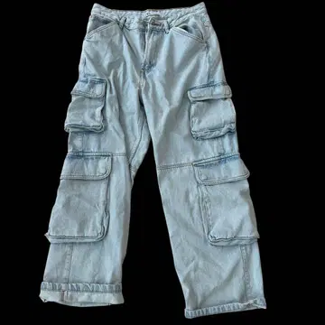ZARA [ 자라 ] 데미지 디자인 데님 카고 팬츠