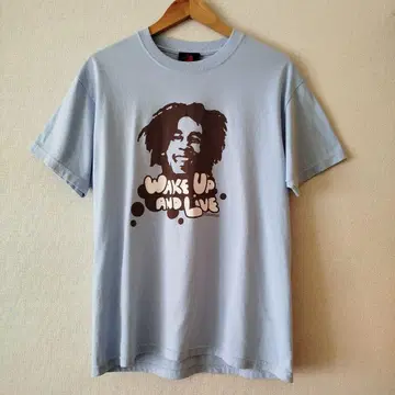 ZION 종이 택 BOB MARLEY 티셔츠 M 아이스 블루