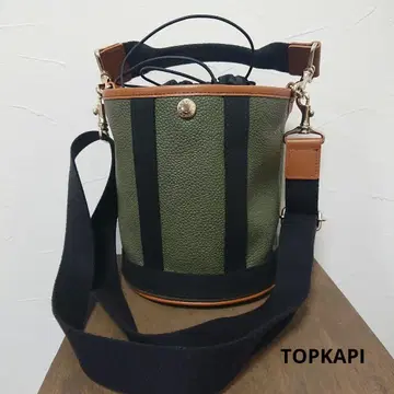 TOPKAPI 올리브 그린 복조리형 숄더백 토트백