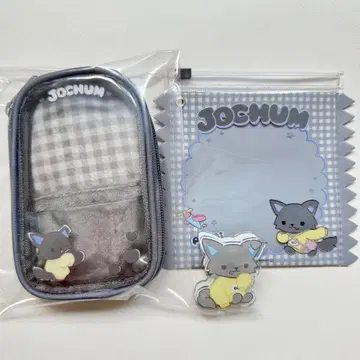 JOCHUM 피 하이 아크릴 스탠드 케이스 아크릴 클립 슬라이더 파우치
