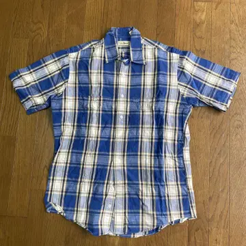 L.L.Bean 반팔 체크 셔츠 M