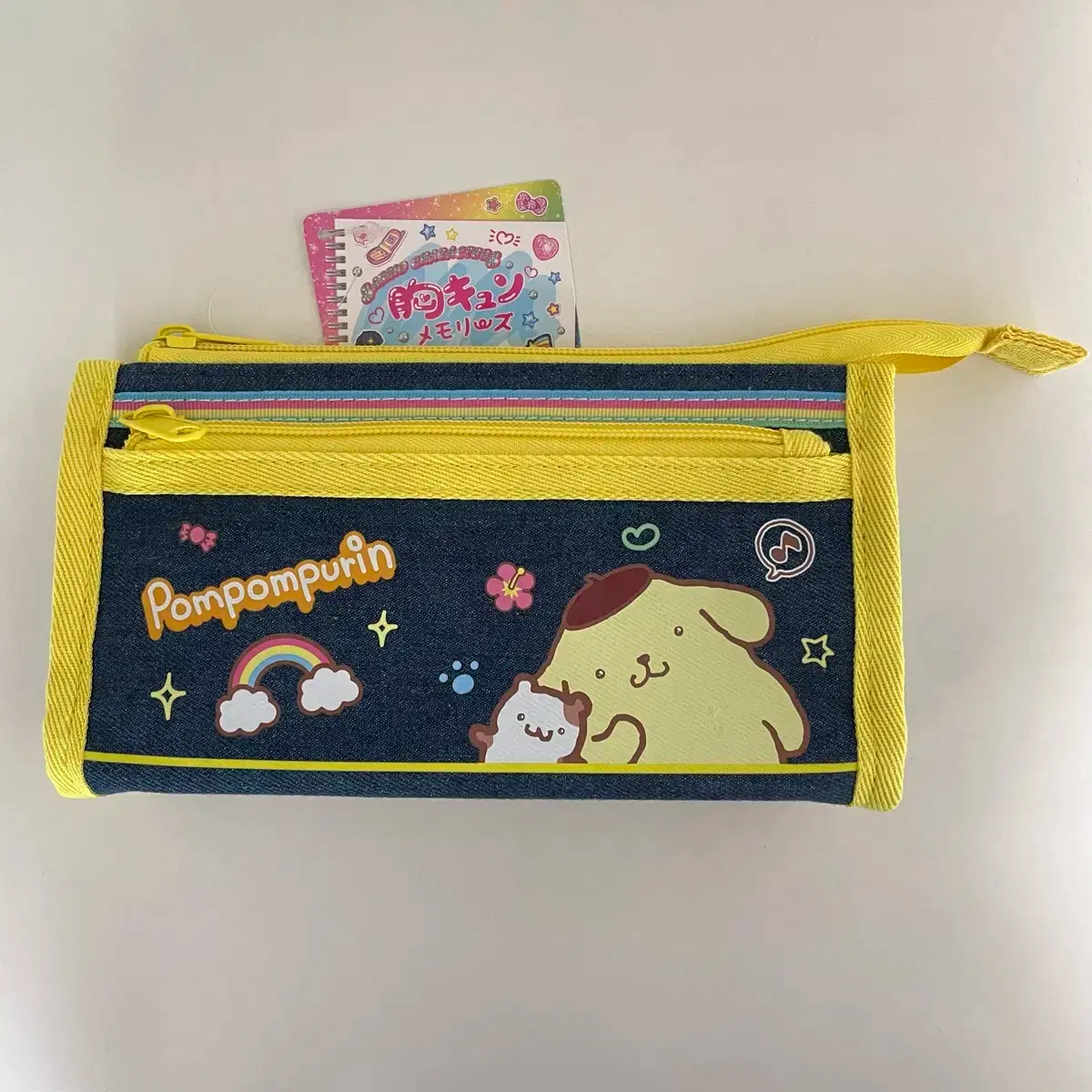 (Discount until 11/15) Sanrio Heart-throb Memories Series Pompompurin Denim Pencil Case Pen