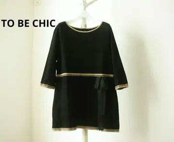 투 비 시크 그로그랭 리본 포함 블랙 튜닉 40