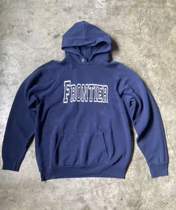 빈티지 fruit FRONTIER 후드티 XL 네이비
