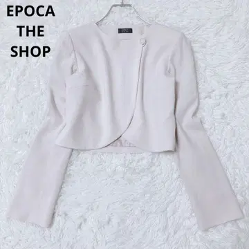 에포카 더 샵 자켓 노카라 숏 기장 포멀 베이지 38