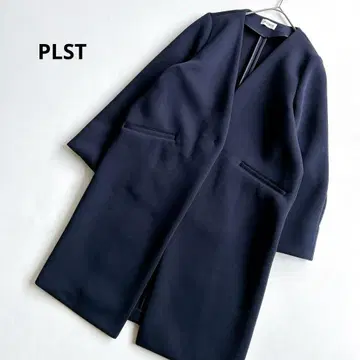 PLST 플라스테 스펀지 리버 컬러리스 코트 롱 코트 네이비 L