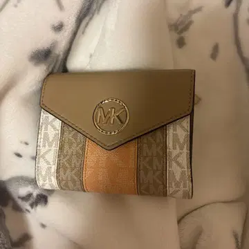 Michael Kors 3단 폴더형 지갑 베이지/오렌지