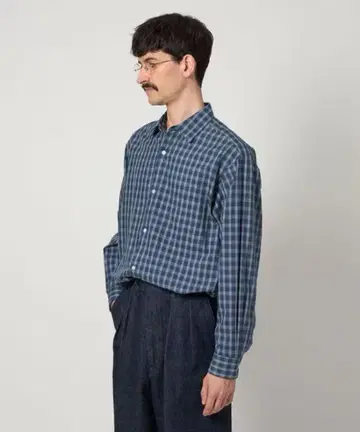 Steven Alan C/L/S 체크 레귤러 카라 셔츠
