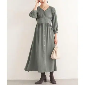 라비앙제 허리 절개 파이핑 원피스 3L