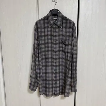 dries van noten 20aw 오버 사이즈 플란넬 셔츠 시어 원단