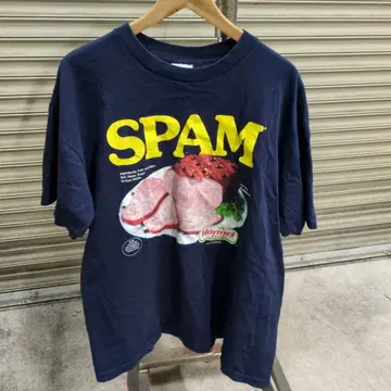 SPAM T셔츠 XL 네이비 90s