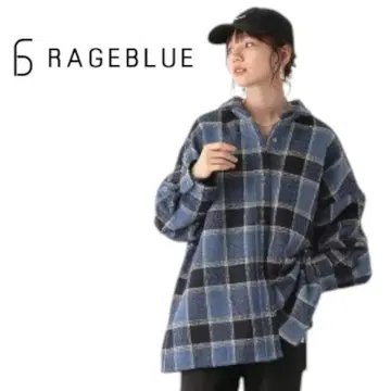 RAGEBLUE 체크 무늬 셔츠 자켓