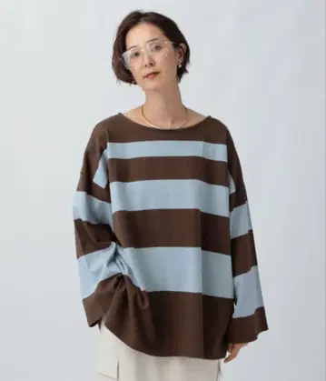 렙심 이번 시즌 완판 소매 와이드 랜덤 보더 풀오버