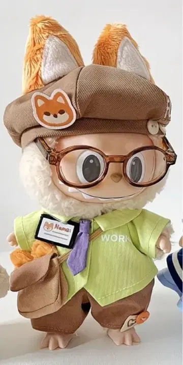 labubu 봉제 인형 의류 여우 5종 세트