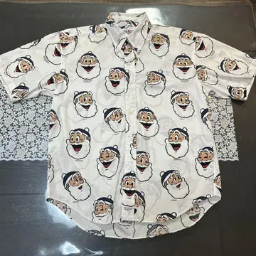 캡틴 산타 올 패턴 반팔 셔츠 SMALL