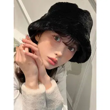 [ 다리치 ] 인조 모피 버킷 햇